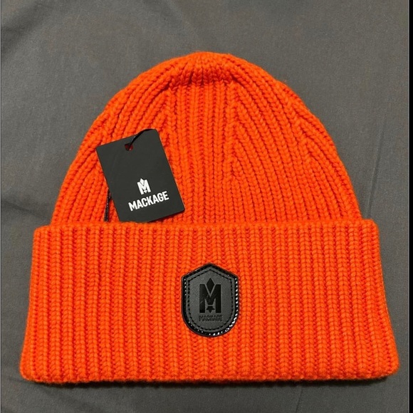 Mackage Jude Beanie in Tangerine - Sold Out! - Picture 2 of 5